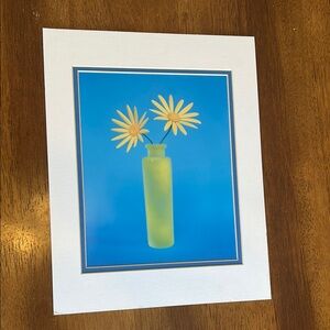 Yellow Daisy Flower Art Print 11x14